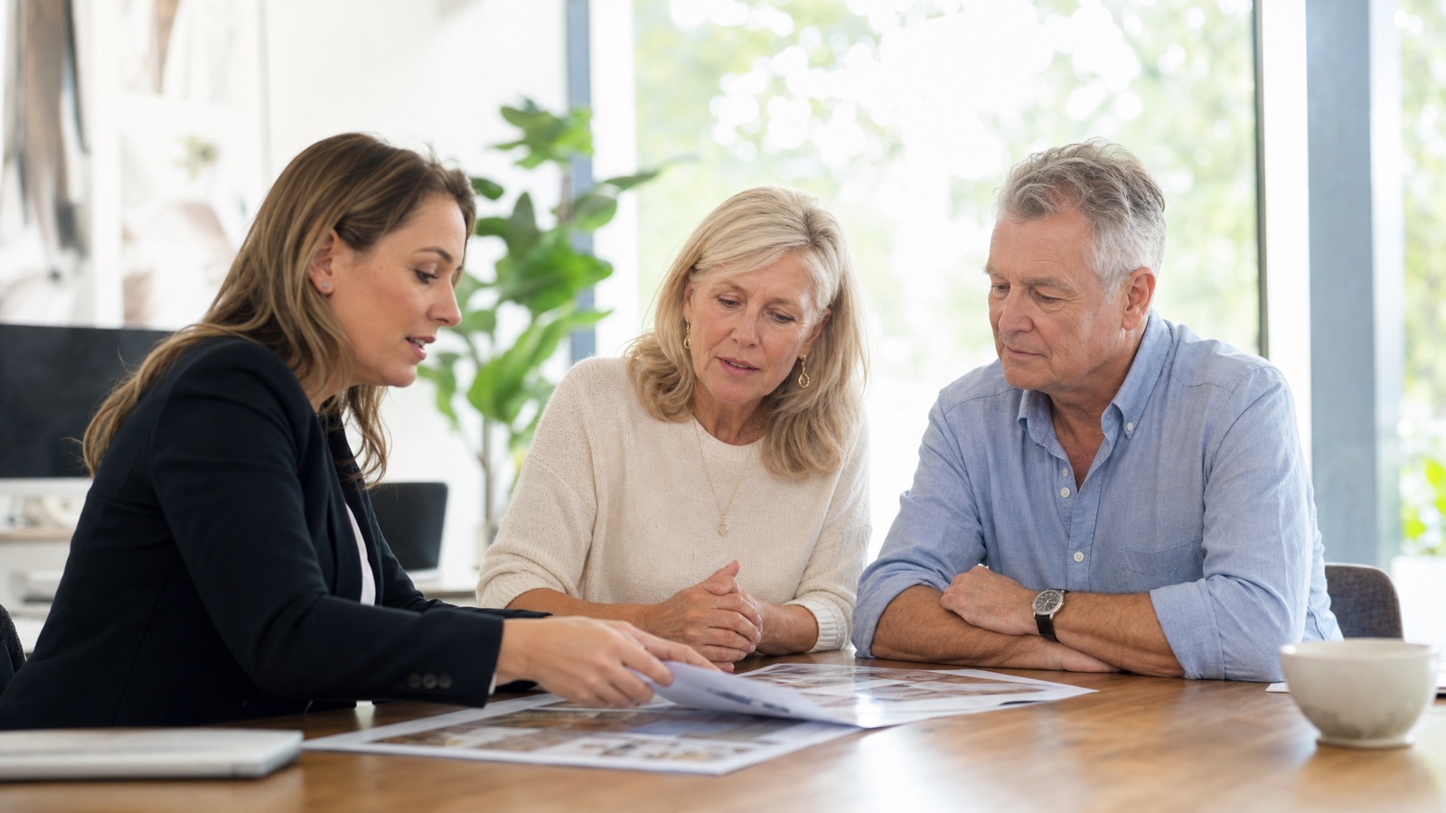 Professional buyers agent reviewing property documents