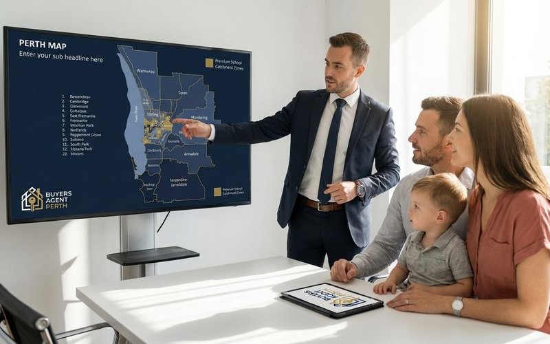 Perth school catchment zone map showing premium areas