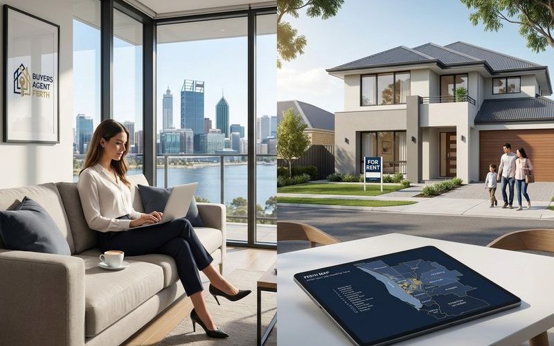 Rentvesting concept illustration showing lifestyle and investment separation