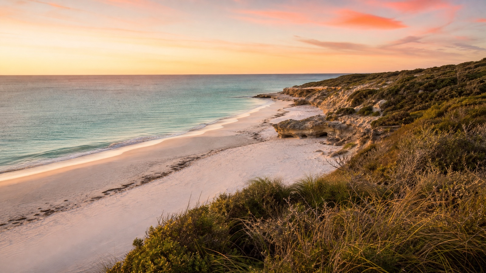 Swanbourne beach at sunset